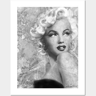 Marilyn Danella Ice bw Posters and Art